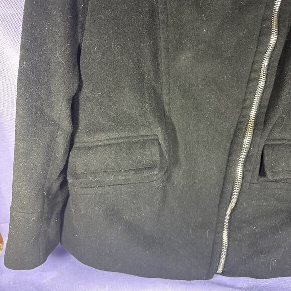 Calvin Klein Wool Motorcycle Jacket Black Lining Size Small - Picture 2 of 9